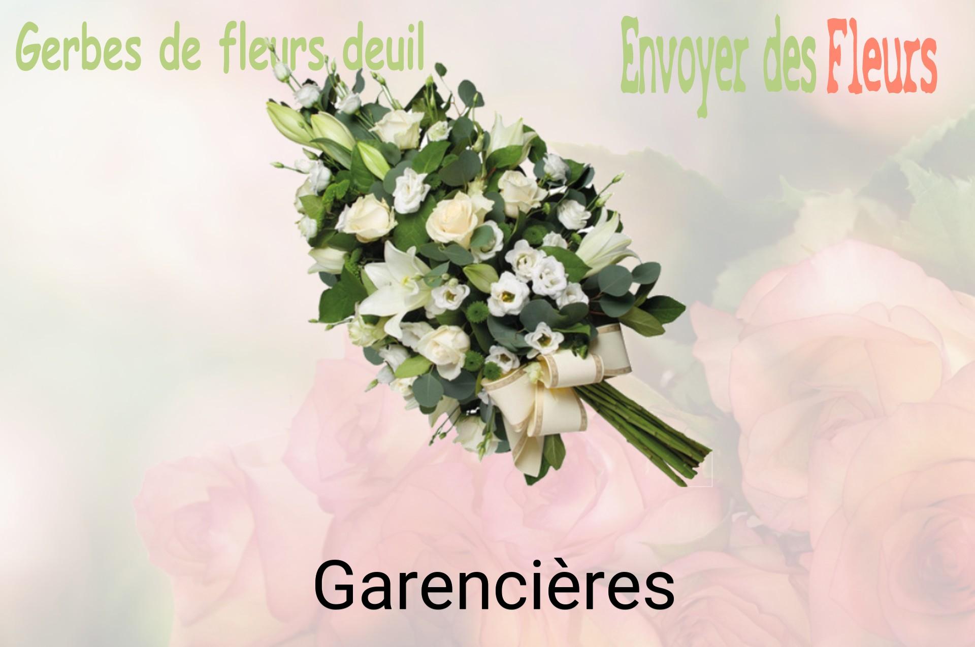 Gerbe de fleurs de deuil livrée à Garencières